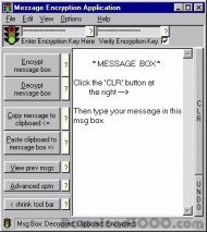 Message Encryption Application screenshot